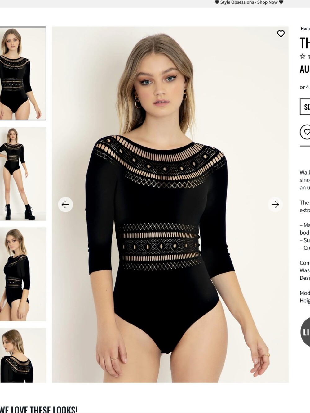 Blackmilk Cleopatra Bodysuit 2.0